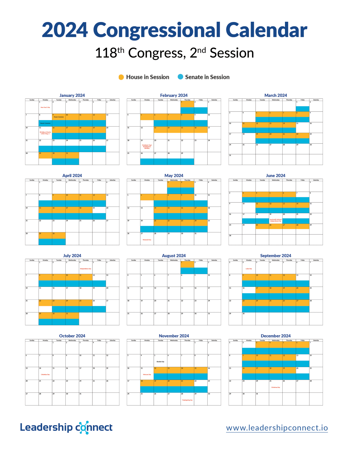 Congressional Calendars Leadership Connect
