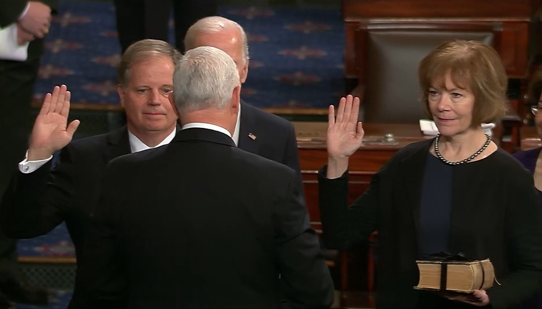 Doug Jones (D-AL) and Tina Smith (D-MN) Were Sworn in as the Newest Members of the 115th Congress