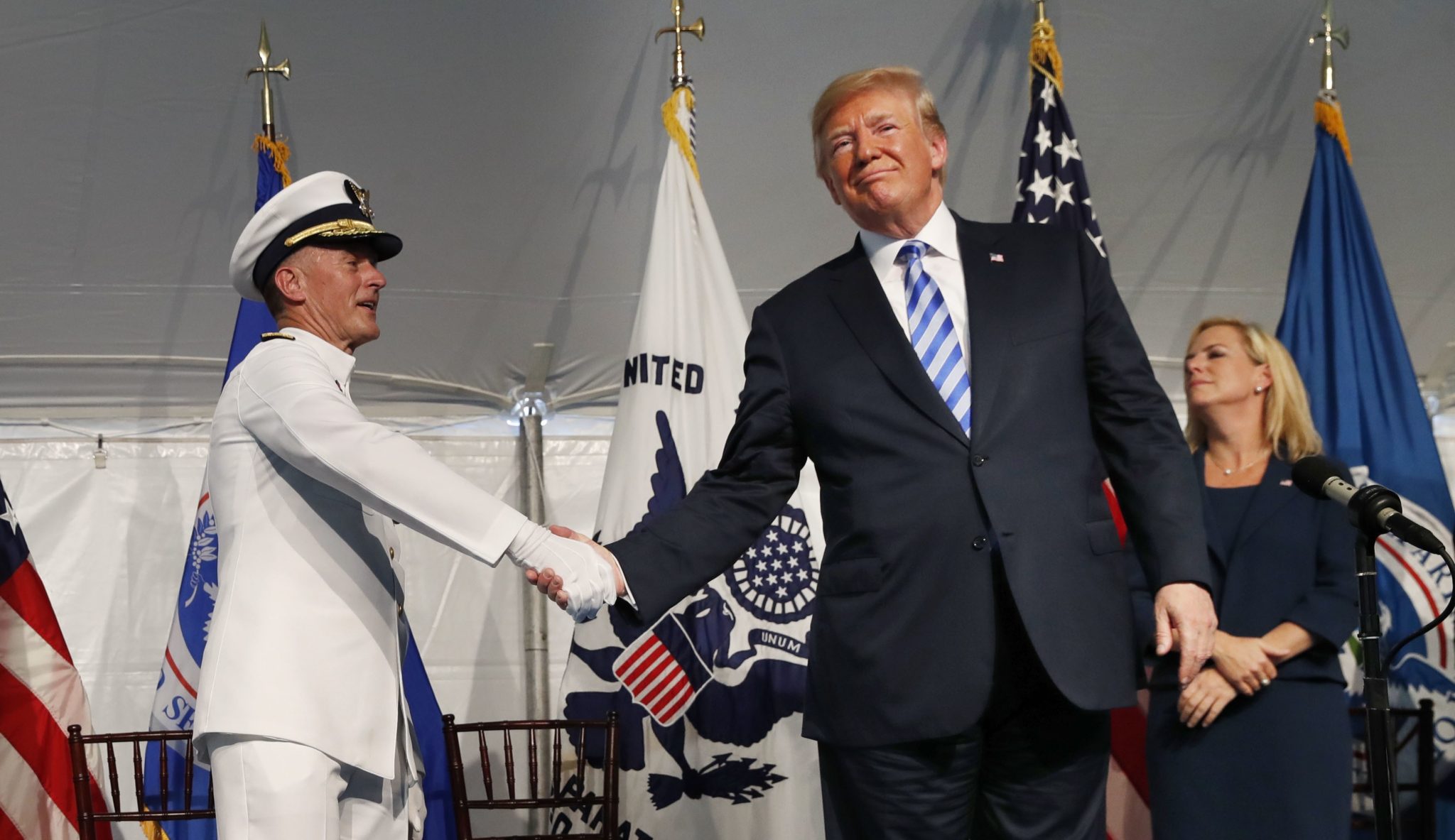 U.S. Coast Guard Holds Change of Command Ceremony