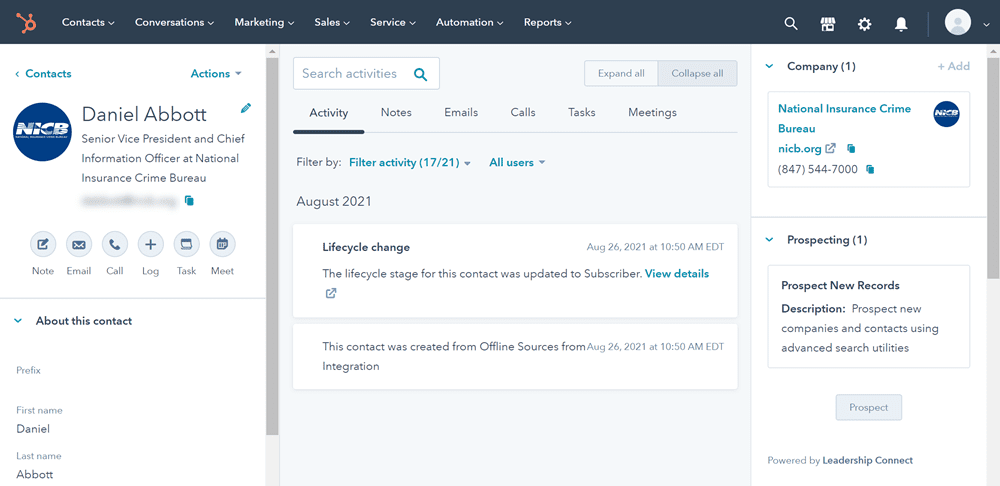 Hubspot Data Integration