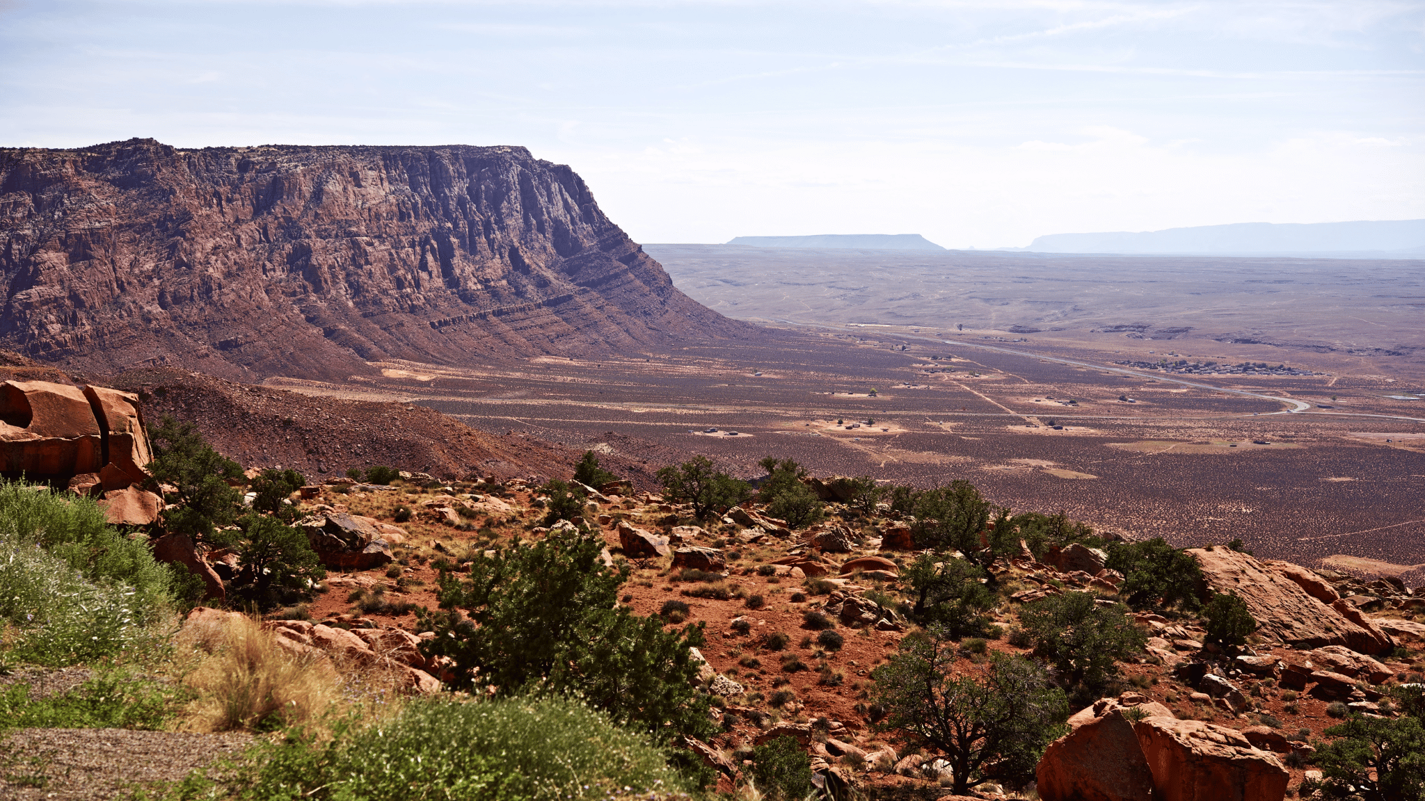 Landscape image of a rocky outcrop in Northern Arizona Navajo reservation lands.